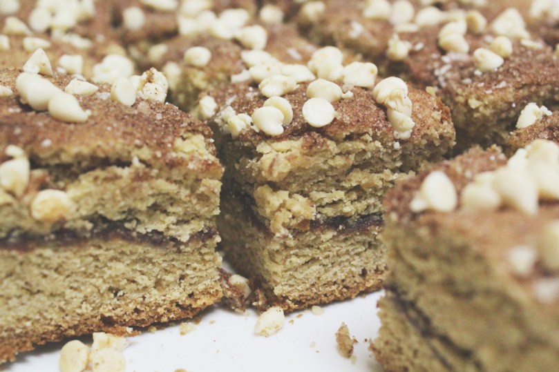 White Chocolate Snickerdoodle Blondies
