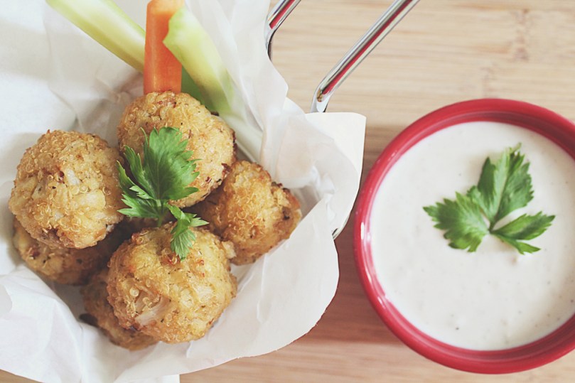 Buffalo Cauliflower & Quinoa "Meatballs"
