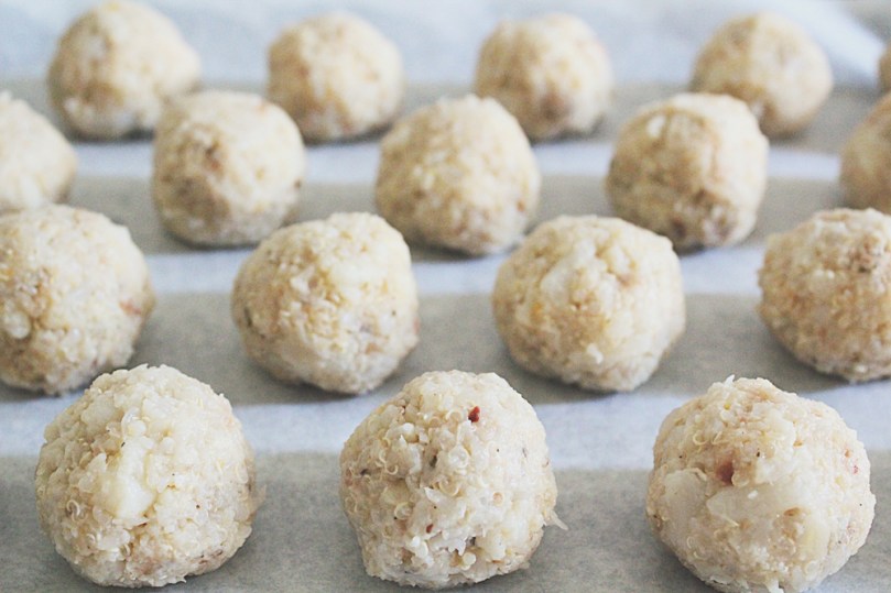 Buffalo Cauliflower & Quinoa "Meatballs"