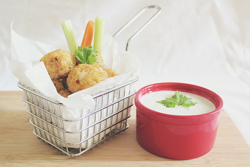 Buffalo Cauliflower & Quinoa "Meatballs"