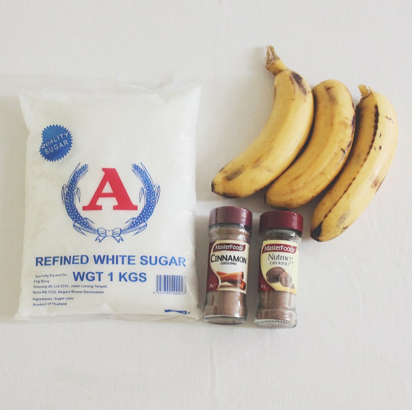 Pan-fried Cinnamon Bananas Ingredients