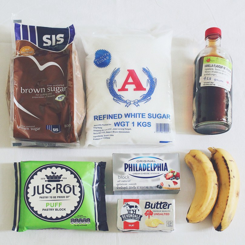 Banana Cheesecake Rollups Ingredients