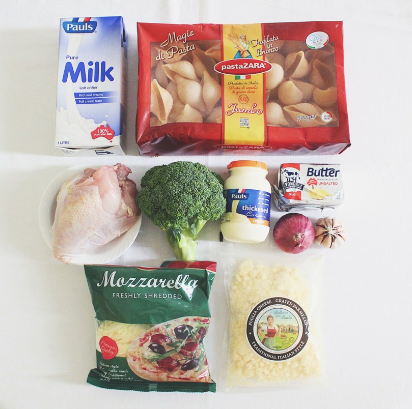Chicken & Broccoli Alfredo Stuffed Conchiglie Ingredients