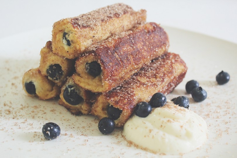 Blueberry & Ricotta French Toast Roll Ups