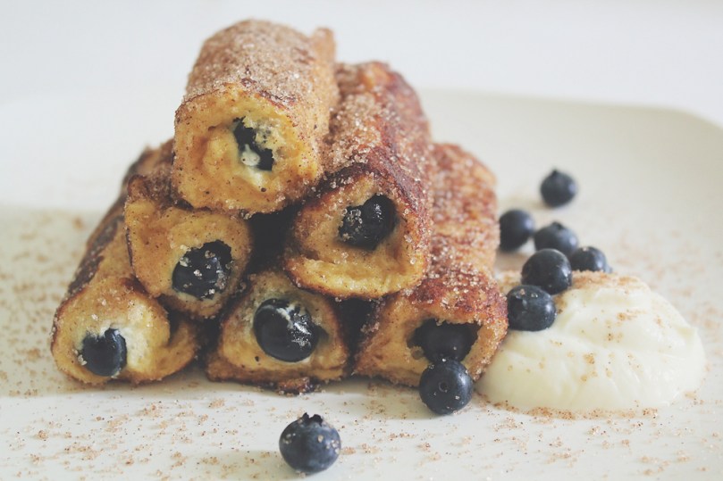 Blueberry & Ricotta French Toast Roll Ups