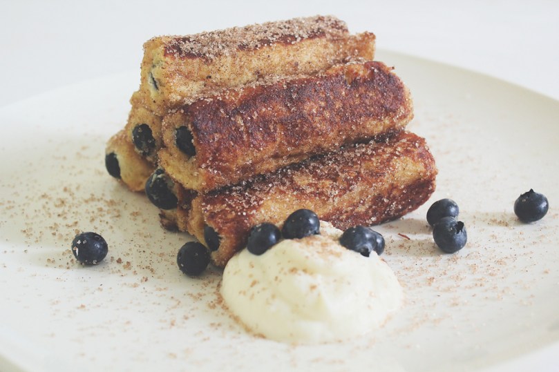 Blueberry & Ricotta French Toast Roll Ups