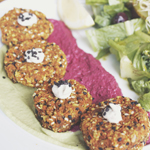 CARROT AND WALNUT FALAFEL PLATE