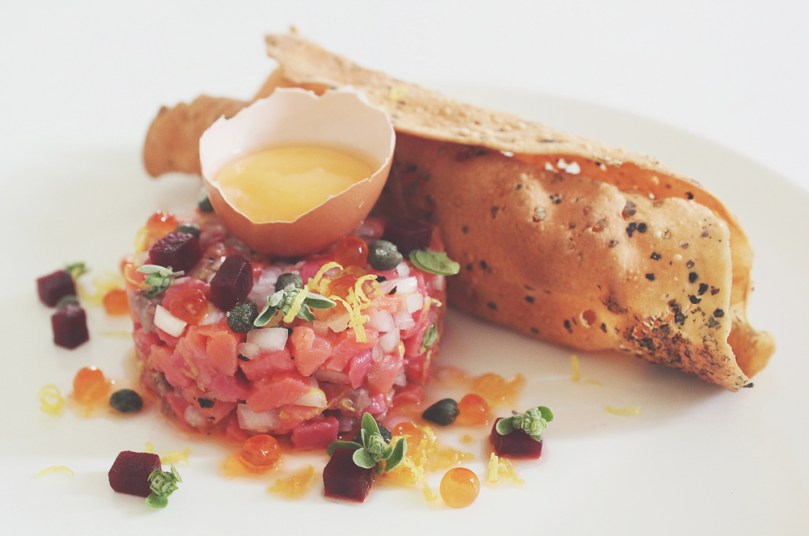Beetroot & White Wine-cured Ocean Trout Tartare
