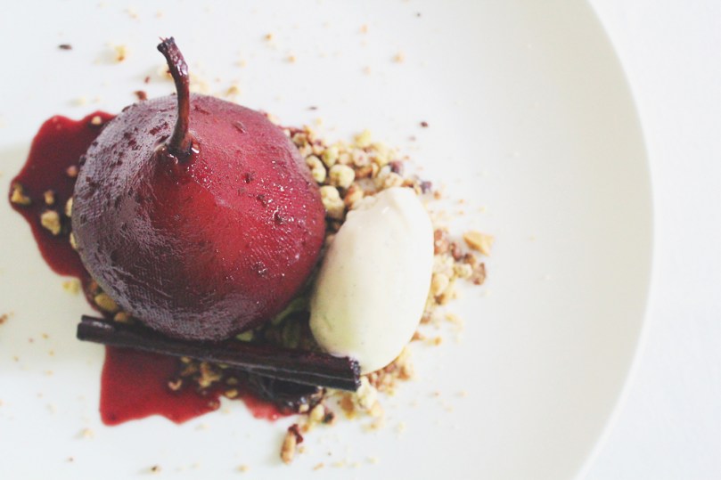 Spiced Red Wine Poached Pears