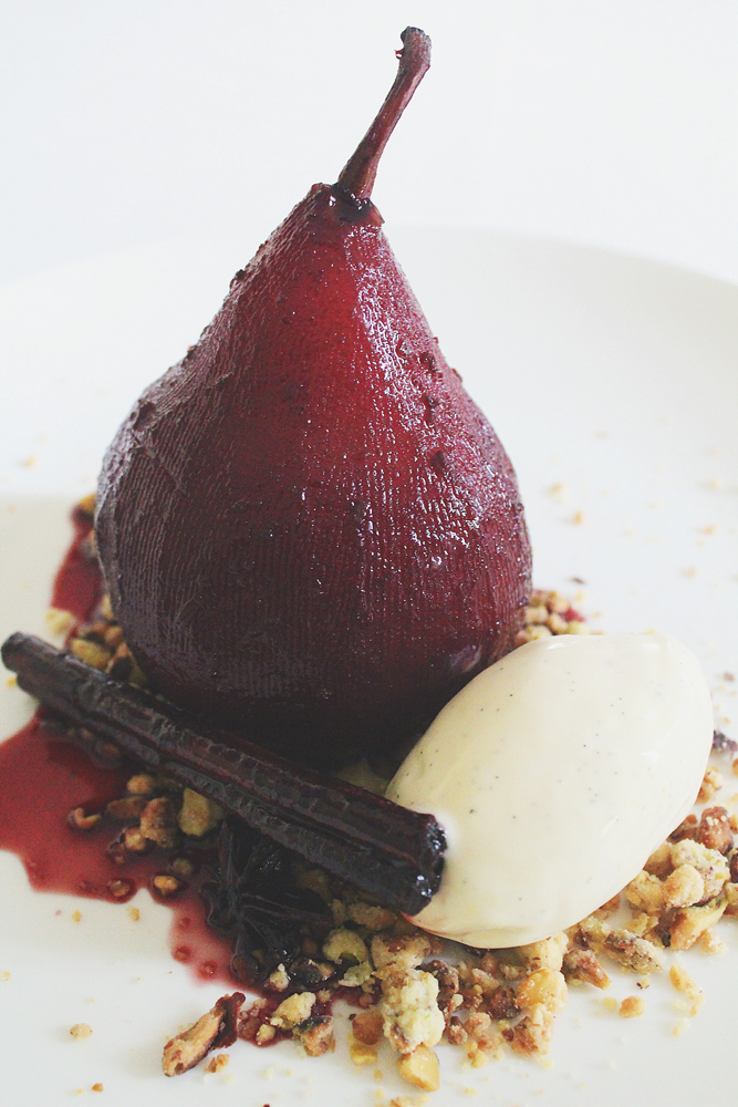 Spiced Red Wine Poached Pears