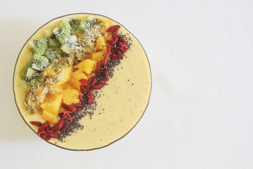 Tropical Mango & Pineapple Smoothie Bowl