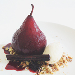Spiced Red Wine Poached Pears