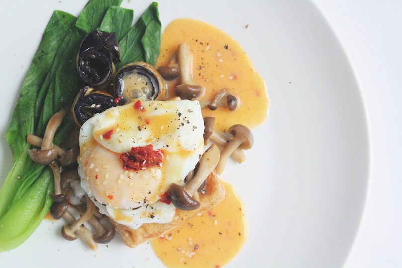 Asian-inspired Vegetarian Eggs Benedict