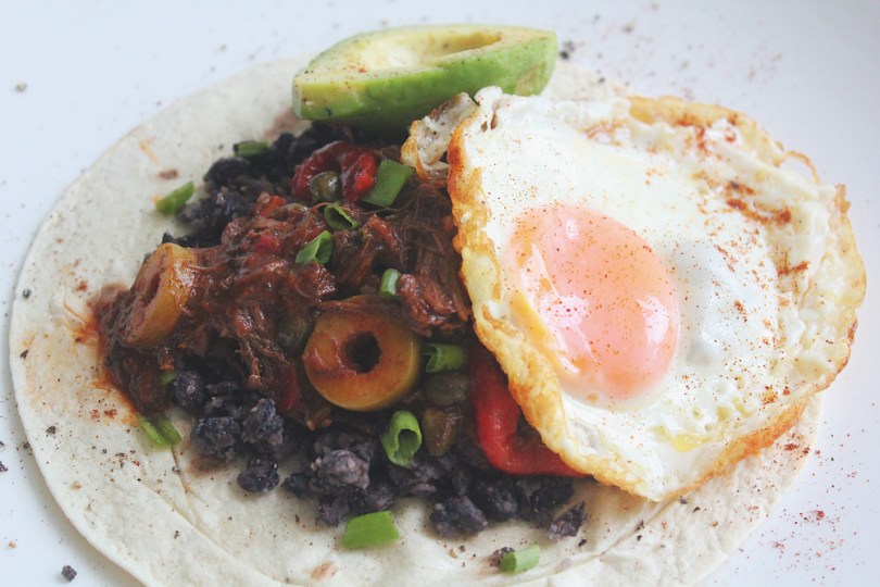 Ropa Vieja con Huevos Rancheros