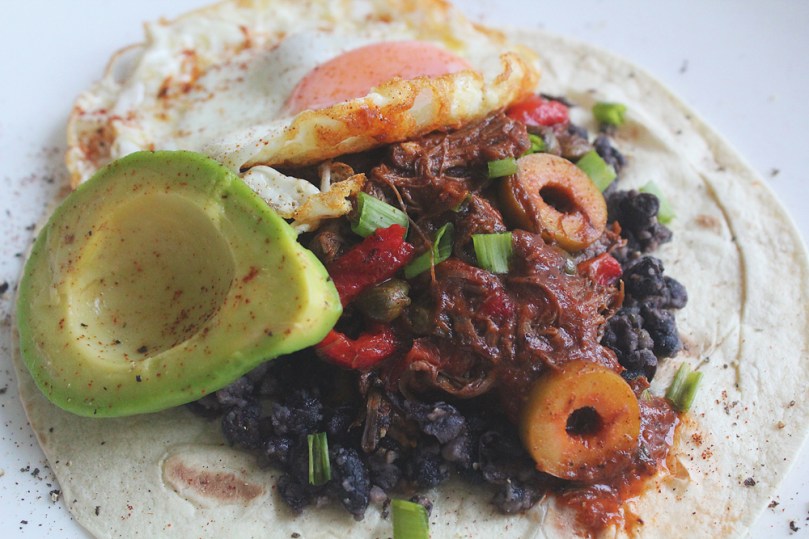 Ropa Vieja con Huevos Rancheros