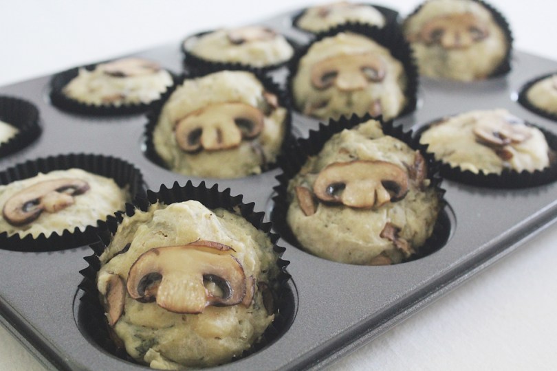 Breakfast Muffins: Blue Cheese & Mushroom