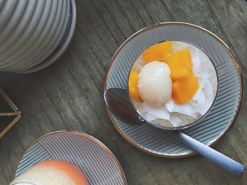 Mango Pudding with Coconut Sago
