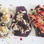 Sweet Purple Sweet Potato Toasts (3 ways)
