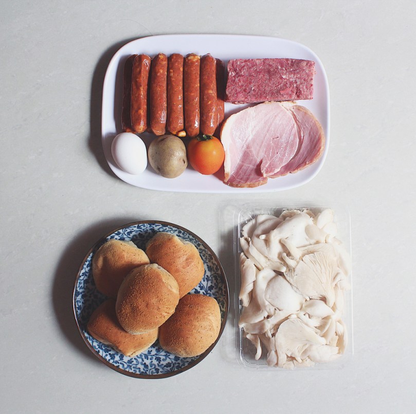 Full Pinoy Breakfast Ingredients