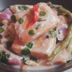 Salmon Belly Paksiw sa Gata (Stewed in Vinegar & Coconut Milk)