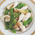 Calamari Stir-fry with Snow Peas & Ginger