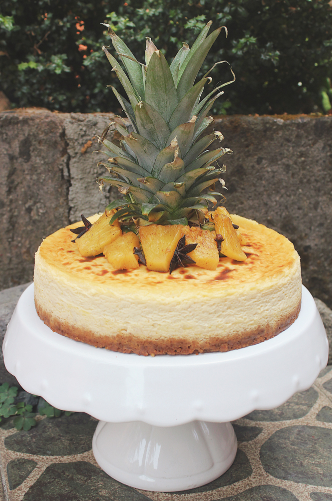 Spice-roasted Pineapple Cheesecake