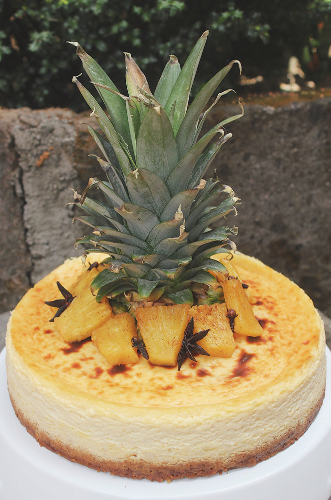Spice-roasted Pineapple Cheesecake