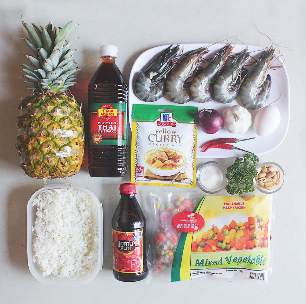 Thai-style Pineapple Fried Rice Ingredients