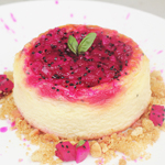 Mini Baked Dragon Fruit Cheesecake