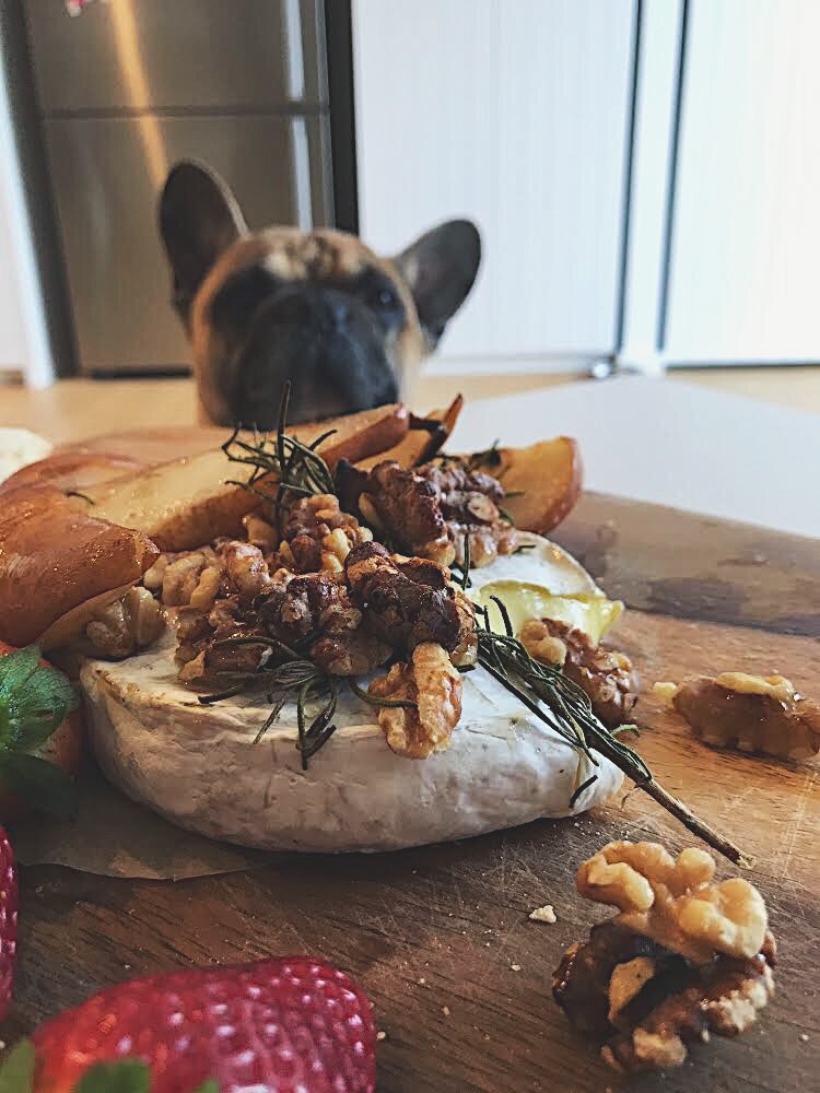 Baked Brie with Rosemary, Honeyed Pear & Walnuts