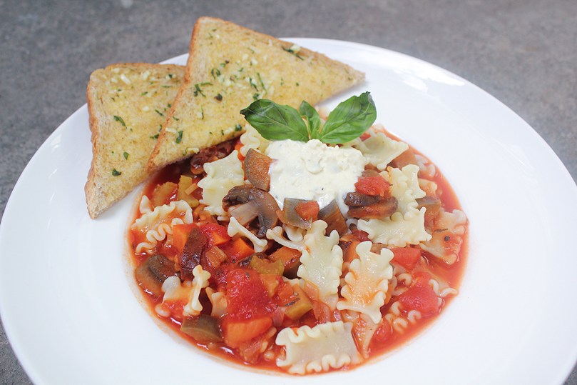 Spicy Chipotle Vegetarian Mafalde Soup