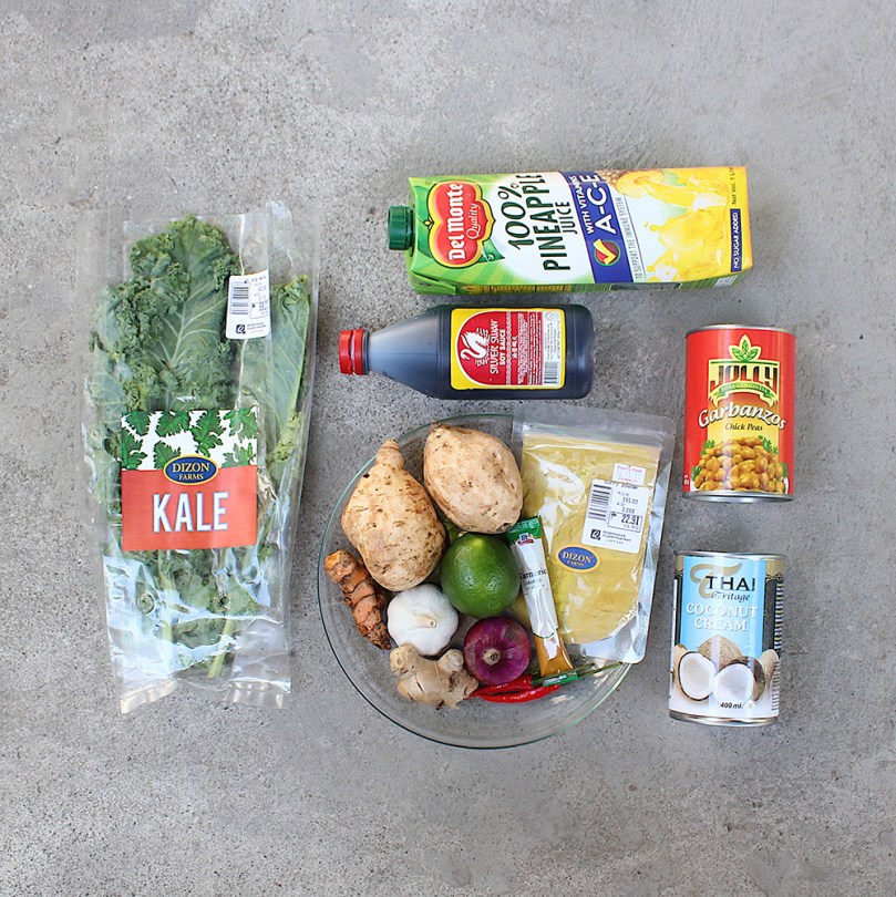 Vegan Turmeric, Chickpea, and Sweet Potato Stew Ingredients