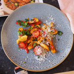Potato Gnocchi with Red & Yellow Peppers