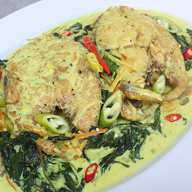 King Mackerel Halang Halang (Visayan Spicy Mackerel Stewed in Coconut Milk)