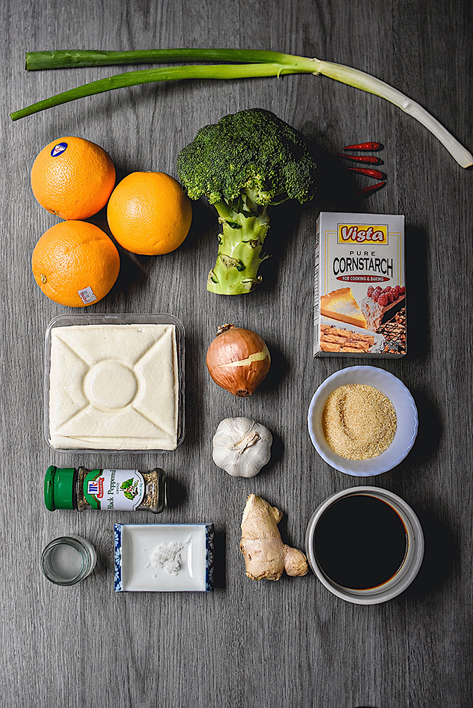 Crispy Orange Tofu with Broccoli Ingredients