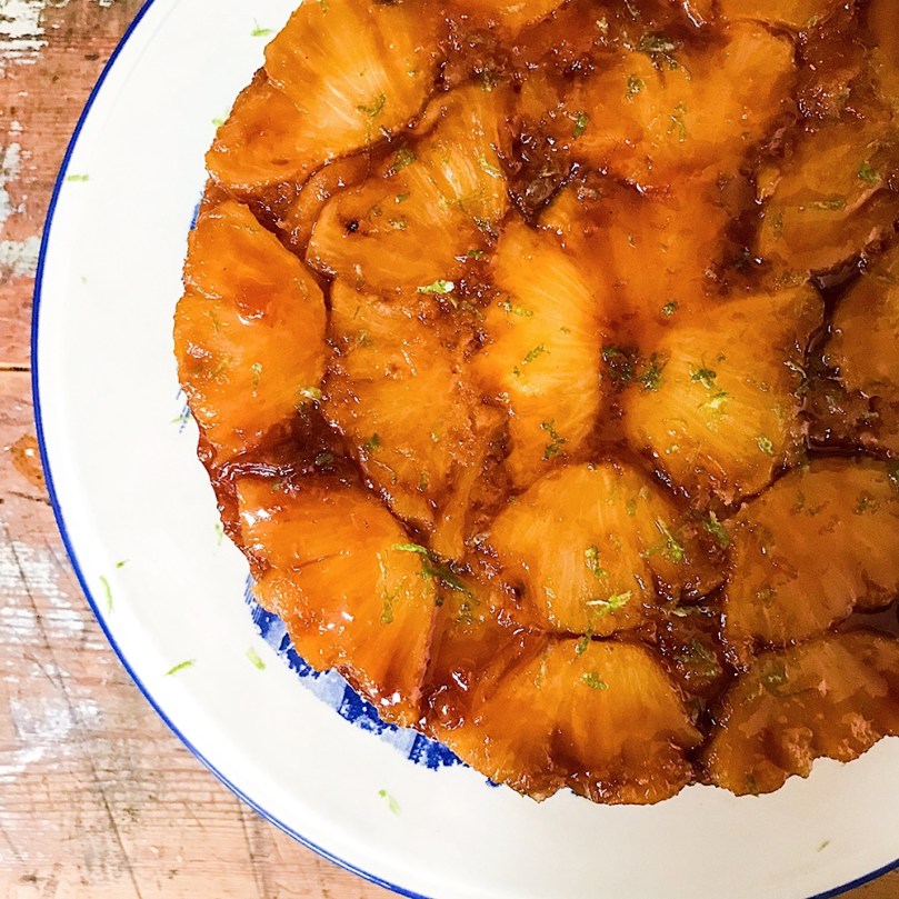Salted Coconut & Rum Pineapple Upside-down Cake