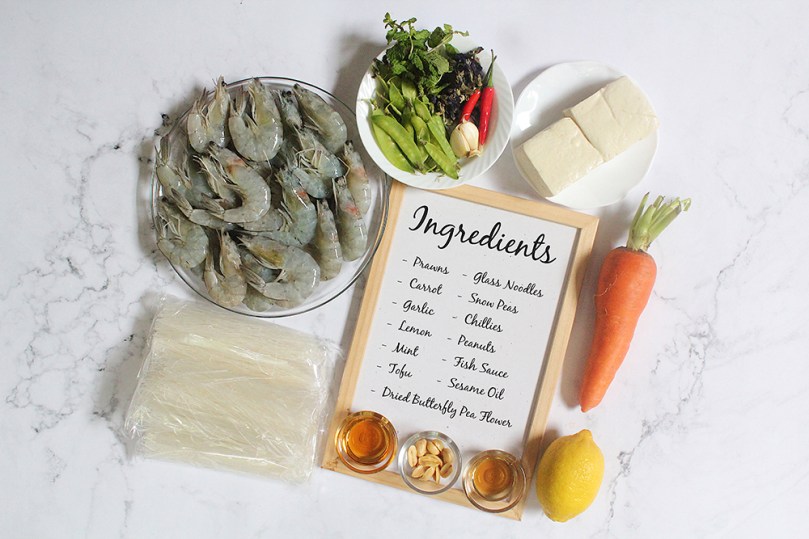 Magic Vietnamese-style Glass Noodle Salad Ingredients