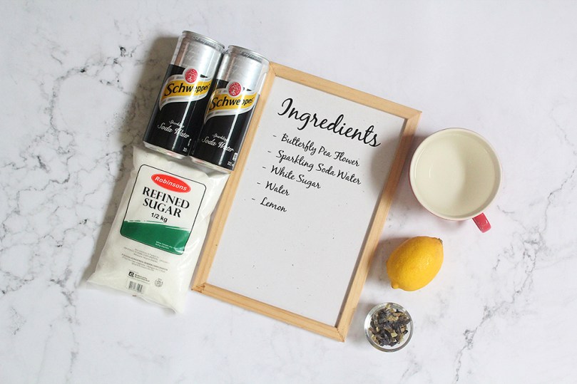 Magic Butterfly Pea Lemonade Ingredients