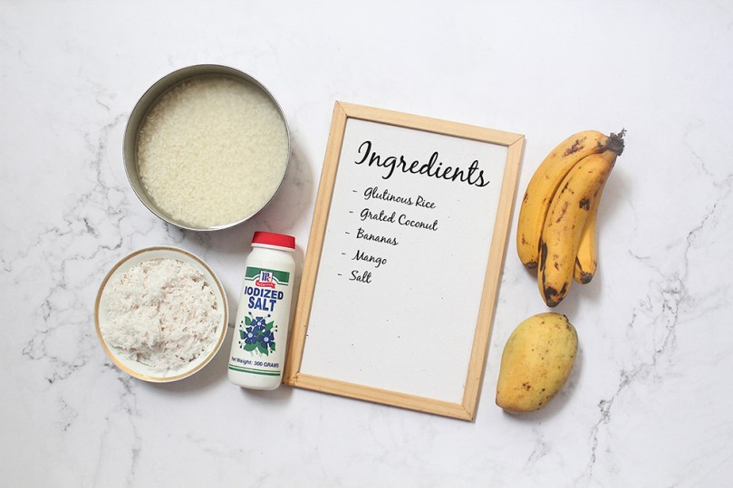 Num Ansom Chek (Rolled Banana Rice Cake) Ingredients