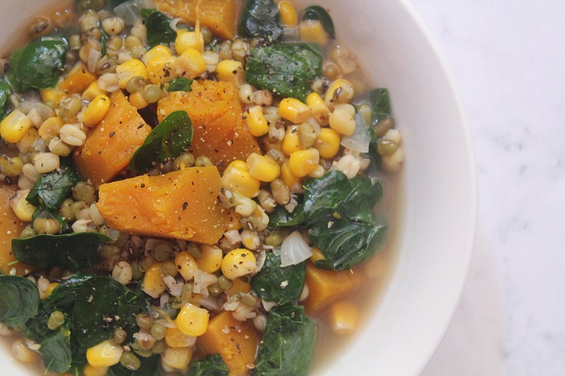 Batar Da’an (Pumpkin, Corn, and Mung Bean Stew)
