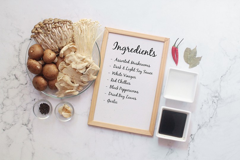 Spicy Mushroom Adobo Ingredients