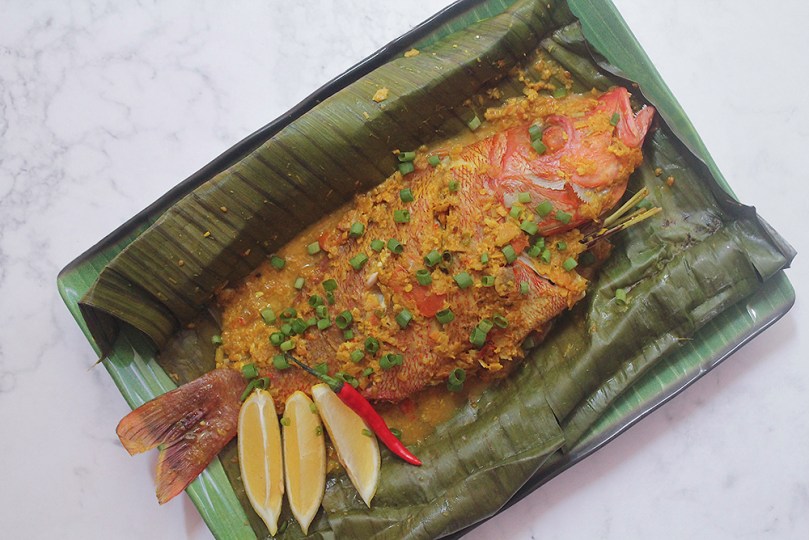 Ikan Pepes (Grilled Fish in Banana Leaves)