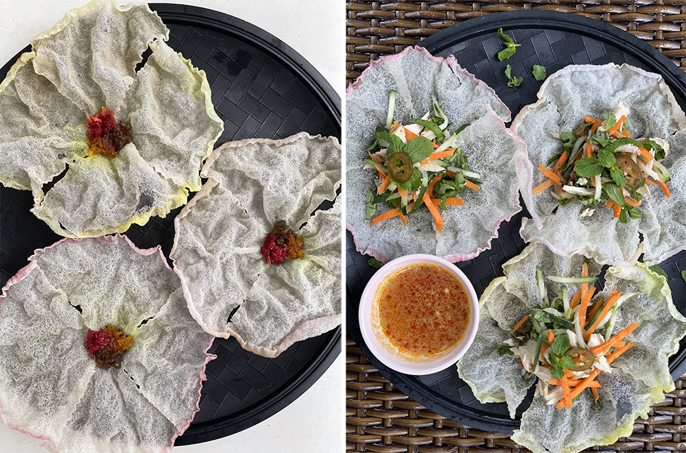 Vietnamese Rice Paper 3 Ways - Vietnamese Salad in Rice Paper Flower Cups