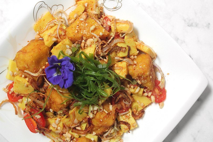 Tohu Thoke (Chickpea Tofu Salad)