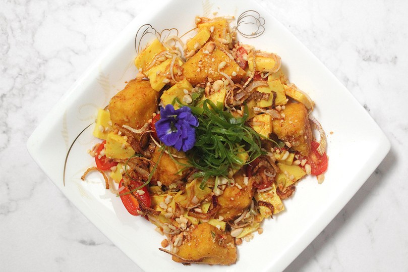 Tohu Thoke (Chickpea Tofu Salad)