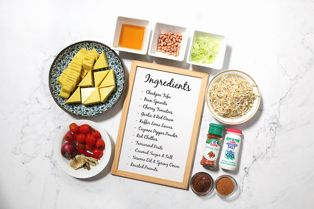 Tohu Thoke (Chickpea Tofu Salad) Ingredients