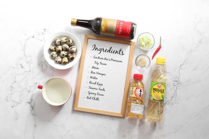 Soy-marinated Quail Eggs Ingredients