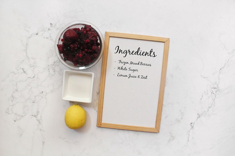 Mixed Berry Compote Ingredients